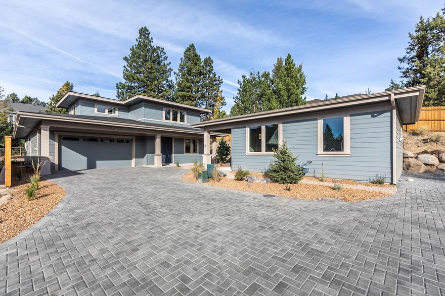 High quality new construction home with detached 1-level ADU situated at the end of a private drive, just 1/4 mile from the heart of downtown Bend!  Prairie style exterior with high quality interior finishes. Master and office on the main, 2 bedroom, bath and bonus area upstairs. Covered back patio with Large flat backyard (lot is just under 12,000 sqft).  Tankless hotwater heater, plumbed for Central Vac. Nice paver driveway to be installed extended from garage area and in front of ADU. Still time to pick finishes (subject to time and builder allowances).  Taxes are not assessed on final construction yet. Buyer to pay early issue title insurance. Bedroom & Bathroom total includes ADU.  Listing agent related to seller but has no ownership in building company.  NOTE: HOUSE living sqft is approx 2407 and ADU approx 600 for total of 3007 approx sqft living space.