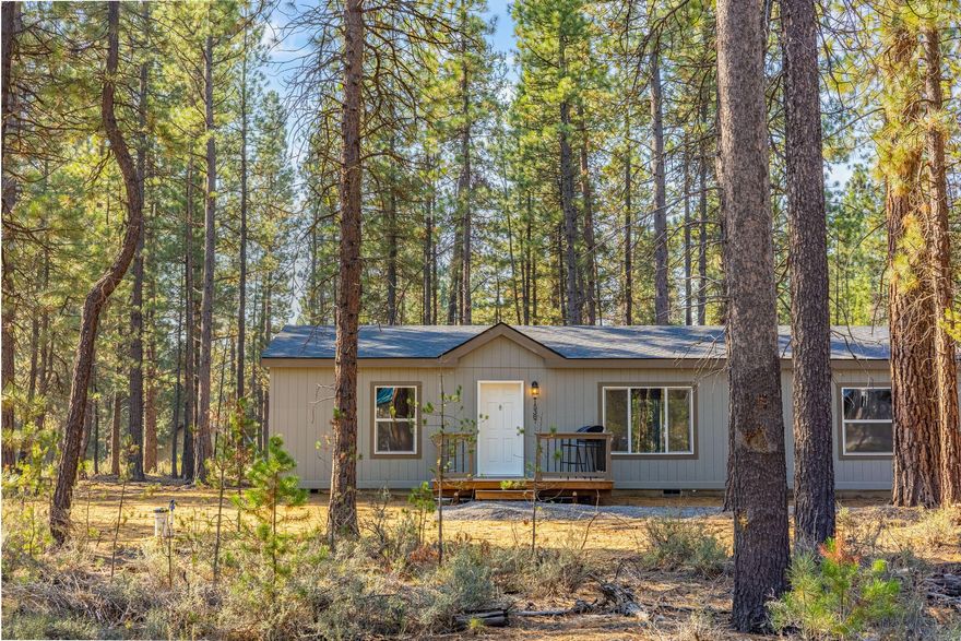 Brand new construction! $10,000 Seller credit to buyer for rate by downs or closing cost. This beautiful 3-bedroom, 2-bath home is tucked away in a quiet setting with mature trees, offering both privacy and charm. Located just moments from the Little Deschutes River, you'll enjoy the perfect balance of nature and comfort. Modern finishes, open living spaces, and thoughtful design make this home move-in ready. A great opportunity to own new in a peaceful Central Oregon location!.