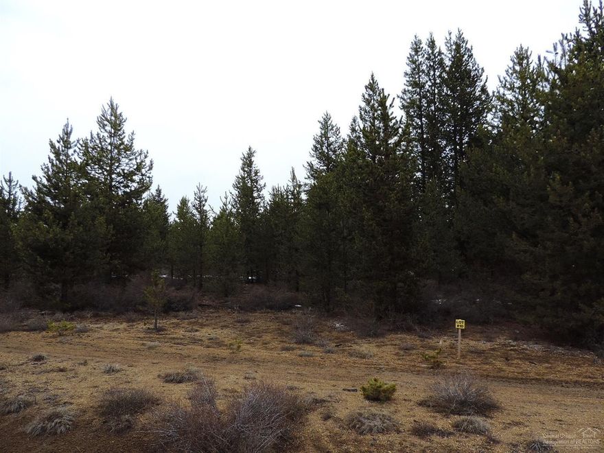 Buildable 5+ acre parcel in small subdivision with paved roads & utilities at street. Lot is level and slightly irregular in shape & has mature Ponderosa & Lodgepole Pines with small clearings. 2 Acre buildable site bordering the street already designated by plat. Stick built homes only, needs well & septic (usually standard approval is given). Quick 10 minute drive north to La Pine for services, rural fire dept. station within 1 mile.