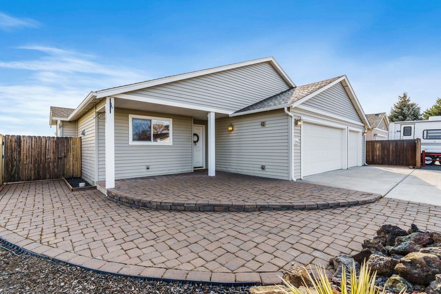 Single level 3 bedroom, 2 bathroom, 1505 sq ft Energy Star home in the heart of Culver Oregon just minutes from Lake Billy Chinook, Haystack Reservoir, & Smith Rock.  Easy to maintain, exterior offers vinyl siding, concrete/paver patio walk ways, large storage shed, lean to & low maintenance dryscaped front/back yard. Back alley access w/gates for RV storage.  Interior has been meticulously maintained.  Hardwood entry, maple cabinets & all large appliances included.  Open floor plan w/vaulted ceilings in the living/dining area & wood burning stove that heats the home perfectly.  Larger primary suite w/walk in closet & on suite w/plenty of counter space as well as walk in shower.  Spare bedrooms let in ample natural lighting & large closet space. 3 car garage w/built in's for excess organizing/storage for tools.  Fully fenced, forced air furnace & heat pump.  Majority of furniture included.  After accepted offer seller will create final list of inclusions.  Move in ready!!!