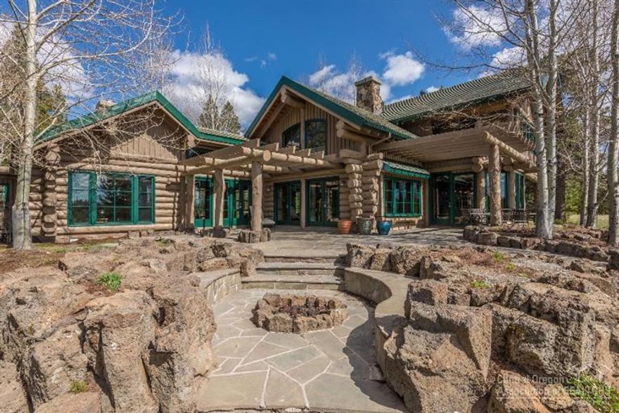 Astounding quality greets you as you approach this Custom Estate, in Vandevert Ranch an exclusive gated community that shares approx. 400 privately held acres, 230 are forest, 60 are pasture & 110 are riparian along with trout stocked lake & 2 miles of Little Deschutes River. This full scribe log home boasts 2.58 private acres, long private driveway, floor to ceiling windows with direct and unobstructed views of the Cascade Mountain Range and Deschutes River.