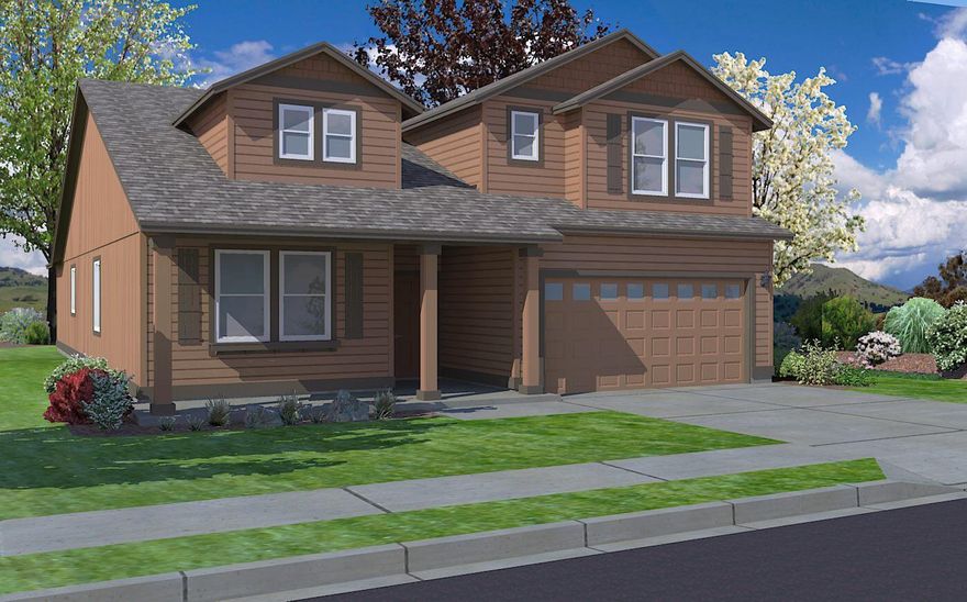 Flexible space is the greatest asset of this Encore floor plan based upon the best-selling Orchard model. At 2,258 square feet, this larger home is a favorite of frequent entertainers for its expansive kitchen, walk-in pantry, and adjoining, open living and dining areas. For an added bonus, choose between an optional desk or beverage center along one wall to complete this beautiful layout. The spacious and private master suite boasts a deluxe ensuite with dual vanity, separate shower and an enormous closet. The other two sizable bedrooms, one of which can be converted into a den or office, share a second bathroom. Exclusively available for the Orchard Encore, choose between an excessive bonus room or optional Jr. Suite as a generous fourth bedroom - this option offering a walk-in close and it's own full, private bathroom - located just above the garage Pictures are similar.