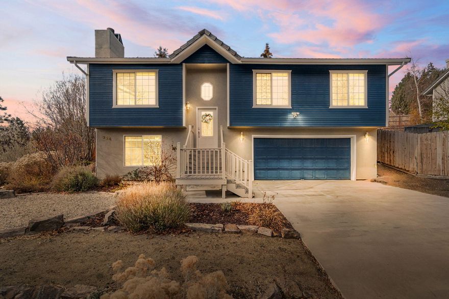 Discover the perfect blend of style, comfort & functionality in this impressive 3-bedroom, 2.5-bathroom home in Nob Hill neighborhood. Located near OIT, Sky Lakes, downtown and convenient to access Geo trail and hiking! Thoughtfully designed with an open floor plan, the main level welcomes you with tall ceilings, abundant natural light & a cozy gas fireplace. Beautifully appointed kitchen stands out with rich wood countertops, high-quality appliances & generous counter space ideal for cooking, gathering + entertaining. Seamless flow to adjoining living space creates an inviting environment for everyday living + hosting. Outdoor living shines here as well-charming front yard & private backyard offer areas to relax + entertain, including a serene deck & patio with room to enjoy lush surroundings. 2 car garage, ample storage, on-demand water heater, stunning laundry room, potential for multigenerational living. Thoughtful touches, well-planned layout & upgrades throughout!