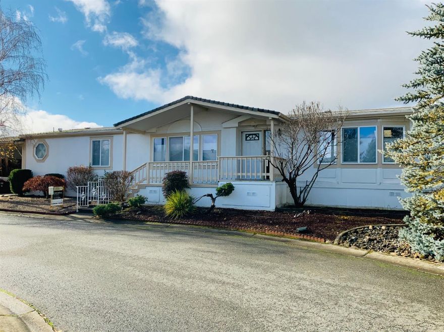 Super clean manufactured home in Willow Estates Mobile Home Park. Willow Estates is a 55+ community located on the southwest side of Grants pass. This home has a large open floor plan, three bedrooms, two bath with a extra large covered carport, wheelchair ramp, plenty of built in storage, large deck out back, large work/storage shed and split vertical energy efficient window coverings throughout the house! Fresh interior paint, home and carpet have recently been professionally cleaned. Come see this home today! It is move-in ready! The park does allow one pet up to 15 pounds and is a well maintained mobile park. Space rent for this home is $575, that includes water and sewage.