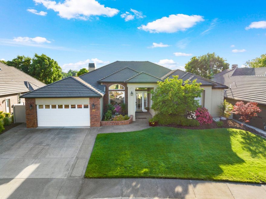 Gorgeous Custom-Built One Level Home Overlooking the 11th & 12th Fairway in the Eagle Point Golf Course Community. Breathtaking Views Upon Entry! Ideal location Quietly Tucked Away yet Close to Clubhouse. Exquisite Finishes. Steel-beam Construction, Tile Roof, Hardwood & Marble Flooring, Craftsman Style Woodwork, Back-lit Coffered; 9 & 10ft Ceilings. Tasteful Architectural Detail & Design. Gourmet Kitchen; Slab Granite Countertops, Sub-Zero Fridge, Dbl Convection Ovens, Breakfast Bar. Formal Dining Room. Separate Office w/Built-ins. Living Room w/ Built-ins. 5-piece En-Suite w/ Double Walk-in Closets, Jetted Tub, Quartz Tile Walk-in Shower. Central-Vac, Surround Sound, Instant Hot-Water, Gas Furnace, A/C & Gas W/H. Incredible Covered Back Patio for Entertaining, Gas BBQ line. New Fenced Side Area, Gated for Golf Cart & Easy Access. 2-car Garage has Tons of Storage w/ Pull-down Ladder & Stand-up Room Above. Front & Back Yards are Beautifully Landscaped w/Timed Sprinklers. Home Warranty.