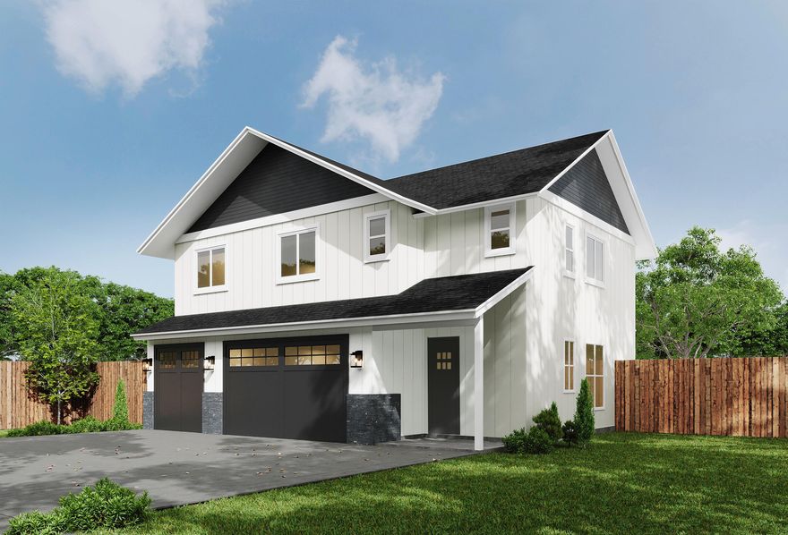 Welcome to Korbin Meadows, a community of new homes in desirable neighborhood of SW Redmond. Lot 16 features the Teakwood floorplan w/ built-in 845 sq ft ADU! The 1,862 sq ft main house features great room w/ gas fireplace, dining area, kitchen, half bath & 2 car garage on main. Upstairs features Cascade Mtn views, primary bdrm w/ walk-in closet & dual vanity en-suite bath. 3 add'l bdrms, utility/laundry room & full guest bath complete the second level. The built-in ADU features kitchen, great room & single car garage on main. Upstairs find 2 bdrms w/ full bath & mtn. views. Both main & ADU feature SS appliances, tiled backsplashes, slab quartz countertops, durable laminate plank flooring thru-out & carpeted bdrms. Fenced yard & landscaping w/ sprinklers, upgraded finishes & A/C included! Est. completion April 2024. COID easement on property - see plot plan in Docs for details. *Floorplan & rendering subject to change. Photos from home with similar interior packag