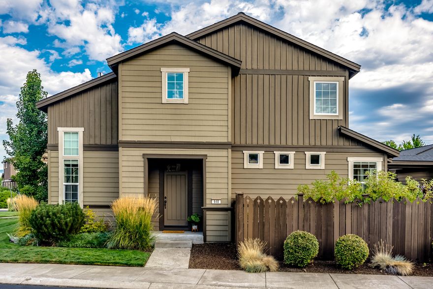 This is your opportunity to own a slice of Bend with excellent income potential in one of the most prime locations in Bend. It is a lightly lived-in townhome at The Bluffs River Bend, just above the Old Mill. An easy walk to shopping, dining, entertainment and the Deschutes River Trail, the Deschutes Model townhome is located on a corner lot with a private entry. It has a fenced private courtyard with low-maintenance landscaping, new turf, a cedar deck, and a screened-off hot tub. It is adjacent to a common green space and has views of 5-mountain peaks from the 2nd story. The interior finishes include maple hardwood floors, newer carpet, granite tile kitchen counters, tile bathrooms, slate in the laundry room, and a gas fireplace. All this is just minutes to downtown Bend!