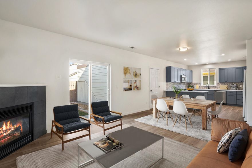 Spacious and inviting 4BD/2.5BA, 2,410 SF home in NE Redmond. Recently remodeled with new flooring, fresh paint, and updated counters & cabinets. Light-filled open floor-plan, covered front porch, fenced backyard, and 2-car garage. Conveniently located near Hwy 97, medical, shopping, and vibrant downtown Redmond with its charming shops, dining, and community feel. Just minutes to world-class climbing and hiking at Smith Rock, endless outdoor adventures, and Redmond Airport for easy travel. A quick drive to Bend adds even more dining, events, and recreation. No HOA and plenty of space make this move-in ready home a must-see!