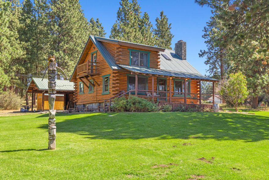 One-owner custom rustic log home offering 4 bedrooms, 2 full baths, the master suite is a loft with a private deck. Bonus spacious basement family room—perfect for gatherings. High ceilings, a cozy fireplace, and a monitor oil heater bring warmth and charm, while the front porch with swing invites you to relax and soak in the amazing lake views. The amenities include a private boat launch, park, and camping area, year round road maintenance including snow removal and water.  Making it ideal for year-round living or a family vacation getaway. Just minutes to fishing, boating, hiking, and endless outdoor activities, and a quick trip to Klamath Falls for shopping and dining. Only 45 miles from world-famous Crater Lake National Forest, this home provides the best of rustic living with modern conveniences. Whether you're seeking an adventurous lifestyle or a peaceful retreat, with a total of 3 lots, this property offers it all.