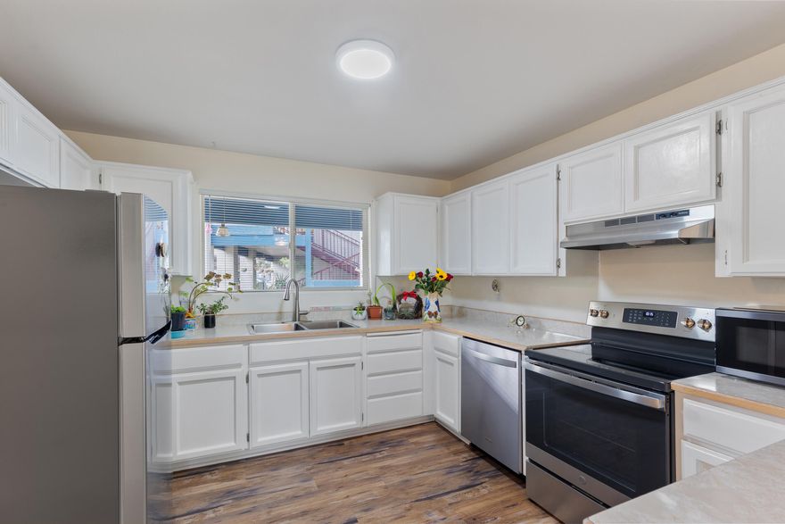 Beautiful Move-In Ready First-Floor Condo!
This spacious and exceptionally clean first-floor condo offers comfort, convenience, and modern updates. The home features luxury plank vinyl flooring (installed just 3 years ago), a bright open layout, and plenty of natural light.
The kitchen is generously sized with stainless steel appliances, all just 3 years old. The oven and dishwasher have never been used, and the barely-used double-decker washer and dryer are also included. Ceiling fans  and gas powered heating and air  provide comfort year round. 
Offering two full bathrooms and two nicely sized bedrooms, this condo is designed for easy living. The large living room is welcoming and comes with a beautiful hutch and area rug included.
Perfect as a starter home or for downsizing, this property is truly turn-key and low maintenance. Enjoy both a front and back patio, while the grounds are professionally maintained for you. Landscaping, water, sewer, and trash service are all included