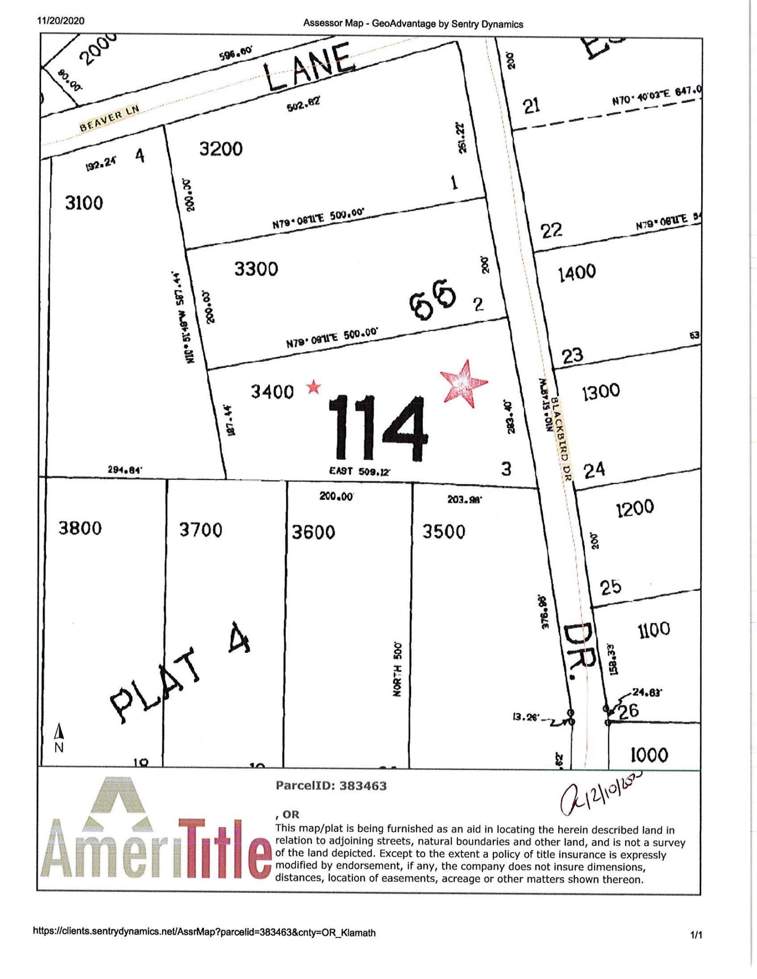 Klamath Falls Forest Estates -Hwy 66 Unit -Plat No. 1 - Land