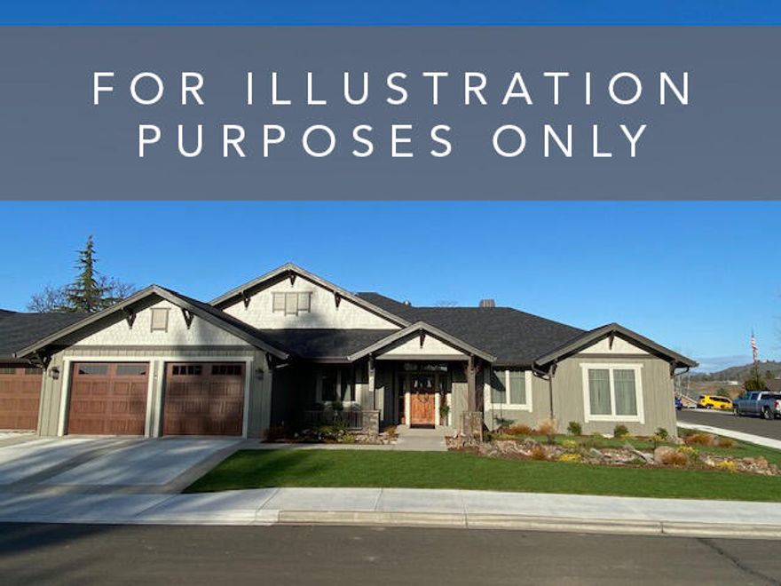 Craftsmanship with quality built new construction in progress. This floor plan is 3 bed, 2 bath, 1,536 sf single level home featuring hardwoods & tile throughout the open living spaces, carpet in bedroom. Attention to detail with designer features including paint & stain grade cabinetry, granite kitchen counters, tile backsplash, custom ceiling details, 9ft walls, custom fireplace w/ mantle, custom lighting, tile shower in master w/ glass enclosure, tile surrounded in guest bath, & upgraded exterior siding. Entertainers kitchen w/abundant cabinetry, island w/pull out trash & recycle, SS appliances, gas range & pantry. Craftsman doors & finish trim, ample storage. Spacious master suite & WIC. finished garage =w/8 ft door. Covered back patio, & landscaped w/ sprinkler system & fence. All of this glory on a flat lot in East Medford near RVCC & all the sought after amenities. There is time to choose colors. Built by Ron E Meadows high end residential since 1981.