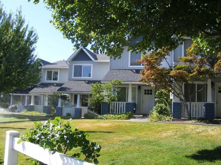 Lovely impeccably maintained, 10 unit apartment building with exceptional long-term rental history. Park like grounds, fruit trees, abundant parking and extra storage units. All but one apartment has a private fenced back yard / patio, and all have washer/dryers, 2 bedrooms, two baths.