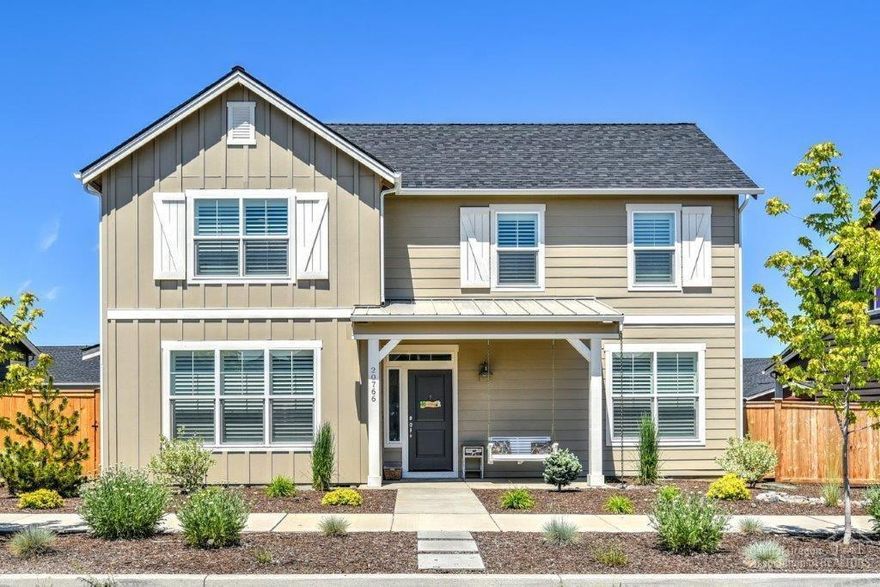 You will love this better than new stunning, modern farmhouse style home. Quiet & friendly Northpointe neighborhood has numerous young families & children. The sellers went a step above the builder grade & finishes spending over $25,000 in updates including custom painted white ceilings. Downstairs features a beautiful kitchen with custom cabinets, quartz countertops, stainless steel appliances, & large breakfast bar. New flooring downstairs, 9' ceilings, plantation shutters, & gas fireplace. Office/4th bedroom & finished play area for the kids. Upper level features a large master suite & walk-in closet, two bedrooms & over-sized bonus room. Large RV area w/concrete pad & electric hookup. The kids will love playing in the backyard & you will love entertaining friends on the covered back patio or relaxing with a book on the front porch during hot summer days. Earth Advantage certified & includes a 2-10 Builders Warranty. 3 car garage. New City park less than a block away is coming soon