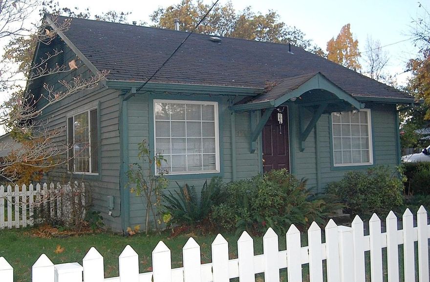 Great home for first time buyers, someone looking to scale down, or a wonderful rental. The home is close to downtown Grants Pass. The home has been updated with vinyl double pained windows, insulation in the walls, canned lighting in the kitchen and master bedroom, living room features a tray ceiling with ceiling fan/lighting and gas fireplace. The home has gas forced air heating & central air. The kitchen feature a range/oven with a gas cook top and electric oven. There is a guest room off the back of the garage (no bath). Detached 2 car garage. Fenced yard. 14x16 Trex type decking off the back of the home with hook-ups by the deck for a hot tub. Dog run behind the guest room. Owner is related to one of the agents.