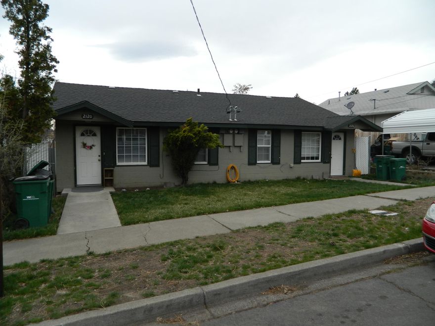 Very well maintained duplex close to the college and hospital. Both units are 2 bedroom 1 bath. separately fenced back yards. Laundry hookups