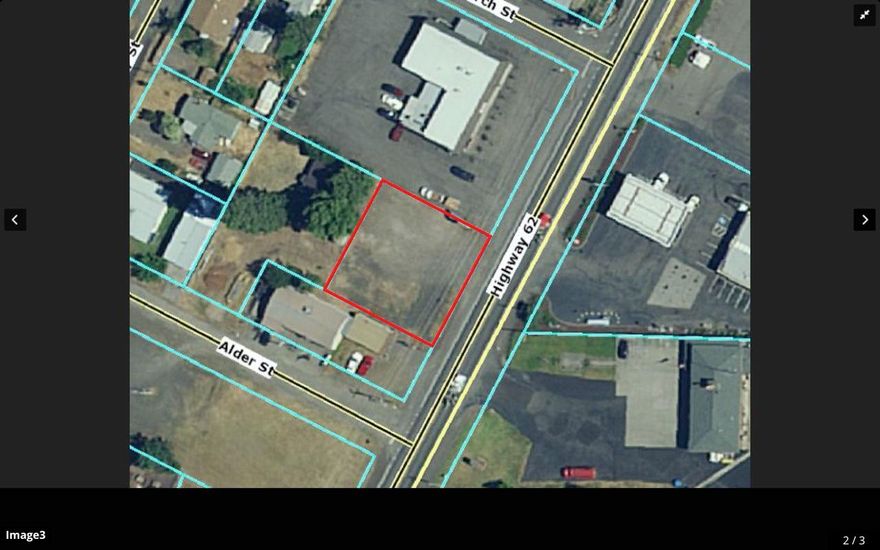 Looking for a location to put your drive through coffee franchise? Great opportunity to build your dreams in Shady Cove. Nice clean buildable commercial lot with great exposure and high daily traffic counts. Power, electrical, and city sewer are all to the curb, and water is available via a shared well agreement. Buyer to do all due diligence as to the use of the property.