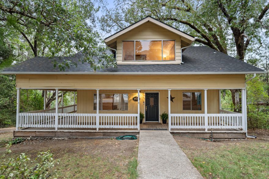 Charming vintage 4BD/2BA home, with covered porch, move-in ready with space for the whole family and views!  Bonus 880± sq. ft. basement plus 856± sq. ft. garage ideal for workshop & parking. Enjoy peace of mind with many updates: new roof, gutters, downspouts, see-through roof on back deck, updated plumbing, new electrical panel, outlets & LED lighting. New 96% efficient gas furnace (2024) with fresh gas service (2025) plus new in-wall heaters upstairs. Brand-new electric water heater, fully updated bathrooms, new paint inside, new carpet upstairs, & newly finished closets. Basement freshly painted with added access under porch. Extra features: whole-house fan, new spigot, dog kennel, R. V. Parking. A blend of vintage charm & modern upgrades—ready to welcome you home!
