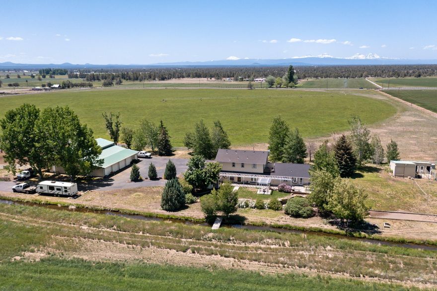 Awesome Cascade Mountain views. Perfect ranch with 35.85 acres of irrigation. Large 4,000 sqft shop/garage for all the toys. Indoor/Outdoor kennels, and outdoor arena. Located in the friendly community of Alfalfa,