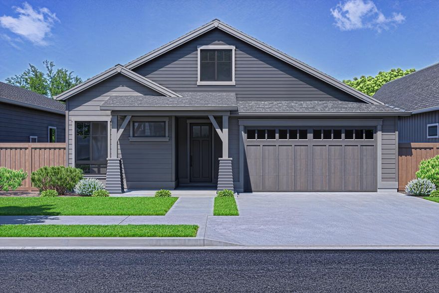 Home site 66, tucked beneath a canopy of Ponderosa Pines, is located in Pahlisch Homes' Signature community, Collier. The Rainier floor plan, a new design by Pahlisch Homes, impresses with its open layout and abundance of natural light from large windows. Featuring a bedroom at the front and another at the back (perfect for an office), plus the primary suite, this design offers excellent separation of living spaces. High-end finishes, including JennAir appliances, a tile walk-in shower, and engineered hardwood floors throughout, make this home a true standout. With all home sites backing onto beautiful green space, the area offers peace and tranquility. Just under a mile from the shops, restaurants, parks, and schools of Northwest Crossing, you're close to everything northwest Bend has to offer. Enjoy direct access to trails right outside your backyard, plus easy routes to Mt. Bachelor and the Cascade Lakes.