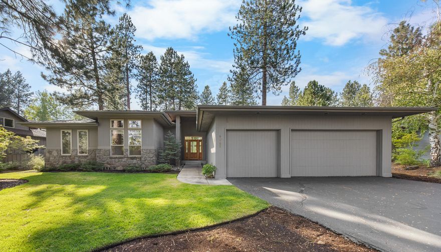 Experience the best of Central Oregon living in this single-level home overlooking the 3rd fairway in the prestigious gated community of Widgi Creek. Surrounded by Ponderosa pines and canyon vistas, Widgi Creek Golf Club is one of the region's most celebrated courses. The home features vaulted ceilings, an open-concept floor plan, and expansive windows that bring the outdoors in. A new roof July 2025 adds peace of mind. Enjoy direct access to nearby recreational trails and be minutes from downtown Bend, the Old Mill District, and Hayden Homes Amphitheater. Golf & pickleball memberships optional. Located 15 miles from Mt. Bachelor—where you can enjoy skiing, snowboarding, summer ziplining, and downhill mountain biking—you'll enjoy peaceful mornings on the back deck, soaking in the serene setting. This property is the perfect year-round residence or vacation retreat.