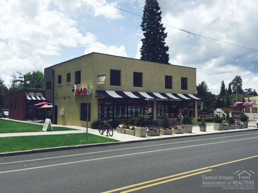 Office building currently leased to four tenants. Offices, conference rooms, lobby, work rooms on two-levels, plus small retail space with outdoor seating. This office building is in a prime downtown Bend location with good visibility and lots of traffic. It is just one block from all downtown amenities; restaurants, retail businesses, offices, theaters. Downtown Bend has a vibrant social and cultural attitude, with multiple events monthly, all year around, of interest to residents and visitors alike.