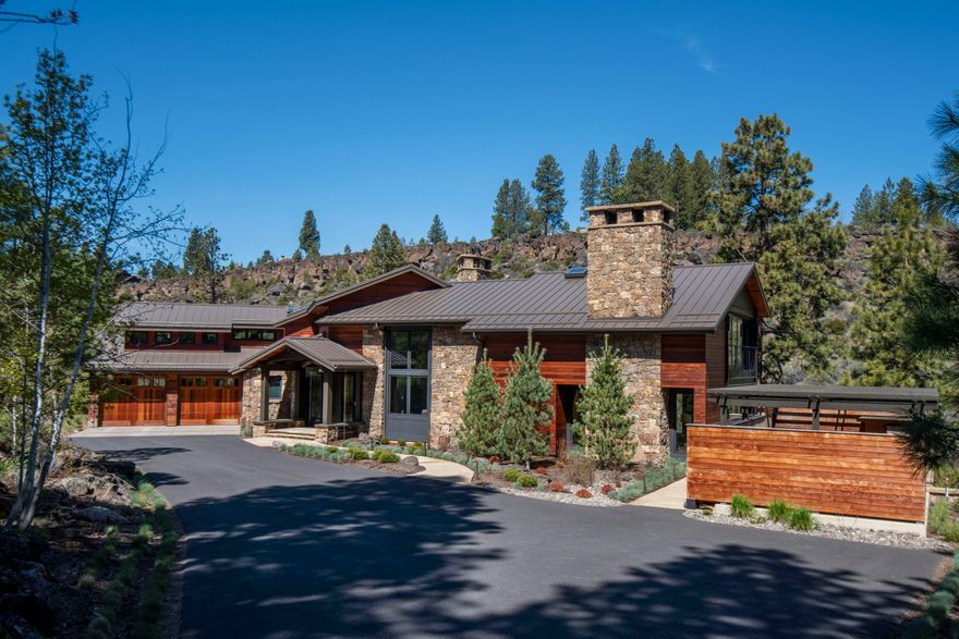 One-of-a-kind Deschutes riverfront setting in Bend. 2.73 acres w/over 510 ft of upriver & downriver frontage, this spectacular home sits approximately 25 ft from river's edge, making this an irreplaceable build. This private estate is nestled in nature w/ privacy & space, yet minutes from Old Mill. Everything is customized in this Northwest modern, 2 story design w/extensive use of Artisan metal, IPE wood, Montana Moss harvested stone & hand carved German Shrunken Oak flooring and ceiling. Thermador Appliances: Oven/Range, Range hood w/ Artisan Metal, Refrigerator, Microwave, Warming Drawer, and 2 Dishwashers. 3 Sub Zero Beverage Refrigerators, U-Line Ice Maker, 2 Maytag Washers/Dryers, Jen-Air trash compactor, LG Steam Closet, and on demand hot water. Enjoy ultimate relaxation in your custom built spa, viewing kayakers shooting the rapids! Land Lease of adjacent .55 acre parcel is included which has a 2,781 sqft riverfront second home optionally available.