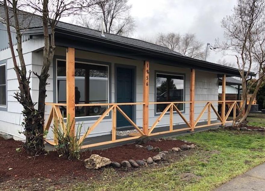 Lovely single level urban farmhouse lives large with refinished solid hardwood floors, shiplap walls, cozy fireplace and recessed lighting. Fantastic kitchen with clear grade maple open shelving, farmhouse sink, butcher block counters, subway tile backsplash and stainless appliances. Sweet tiled bath, master features sliding barn door closet and slider to large backyard. Newer roof, double paned windows, tankless water heater & HVAC- truly a sweet house to show and a must see!