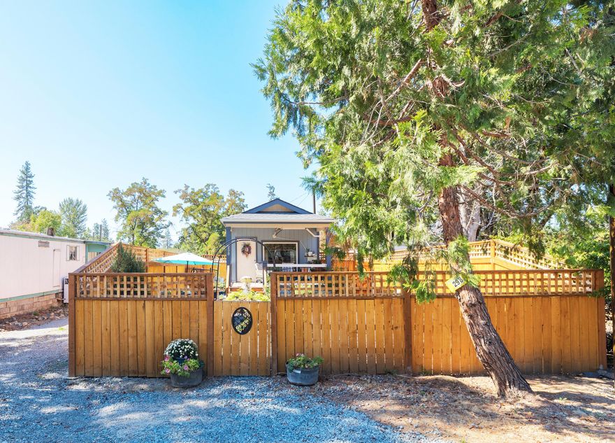 Adorable cottage-style manufactured home on your own  .13acre! Built in 2008, offering 1 bedroom, 1 bath, and 672sqft of inviting living space. Tucked behind a full fence for privacy and security, this charming home is the perfect retreat with a cozy, efficient layout and low-maintenance design. The open floor plan makes the space feel light and airy, while the cottage-style touches create warmth and comfort. Ideal as a primary residence, downsizing option, or investment property, this home has been well cared for and offers both charm and functionality. The fenced yard provides plenty of room for pets, gardening, or simply enjoying your outdoor space. With its affordable size and timeless cottage appeal, this property is move-in ready and waiting for its next owner to make it their own. Don't miss this chance to own a sweet, well-maintained home that combines convenience and comfort in a manageable footprint!