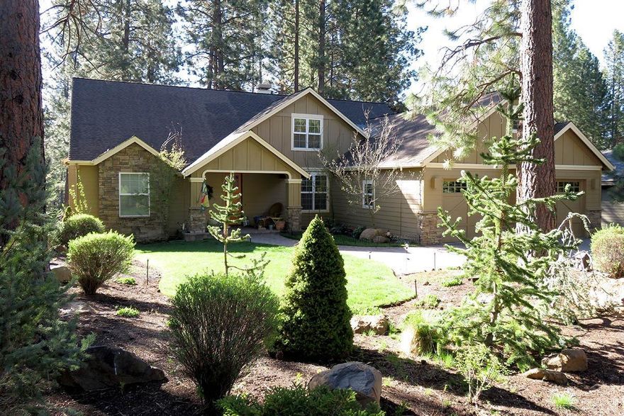 This beautiful two story home overlooks the Deschutes National Forest and the 12th hole at Widgi Creek Golf Course. The large master suite is on the main floor as is a guest bedroom. This living room features a wood burning insert fireplace and a gas fireplace is in the dining room which is adjacent to the large kitchen w/white cabinets & white countertops. Spacious office downstairs & large utility room with a sink & craft/work area. Upstairs is a very large master suite & bonus-bedroom area.