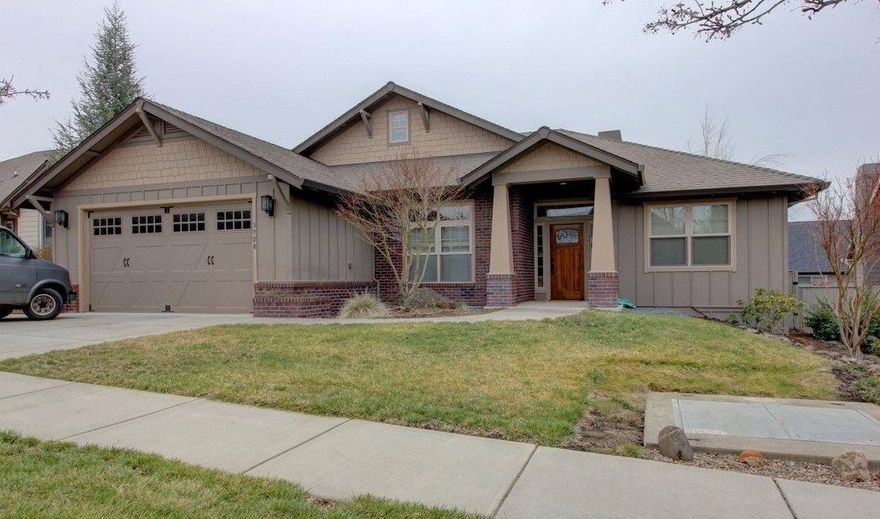 Exquisite Custom Built Single-level Home, Built by Mahar Homes'' with So Many Upgrades and Extras We Couldn't Begin to List Them All! Located in one of East Medford's most desirable subdivisions, Summer Field, (Built in 2009) w/tons of windows throughout and split bedroom floor plan. Tall ceilings, formal dining room (could be used for office or 4th bedroom), large living room, hardwood & tile flooring, built-in cabinetry, temperature-controlled wine cooler, granite countertops, beautiful custom cabinetry, custom kitchen pantry, recessed lighting, upgraded stainless steel appliances with gas range/oven, glass slider to the big back yard & much more. Open concept floor plan which features built-ins in the living room, huge laundry room w/custom cabinetry and utility sink, finished 2-car garage w/large extra space for a workshop. Both the back and front yards are landscaped w/timed sprinklers plus there is a covered back patio. Bring your Buyers today!