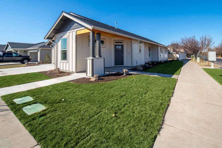 Available!  Affordable luxury built in the Iron Horse Community w/ miles of trails nearby! Corner Lot w/ a Great Room plan and a den off the front porch entry. Open Kitchen w/ corner pantry, tons of cabinetry & prep space on the slab Quartz counters and large island open to dining area. Full height tiled back splash, SS appliances. Living space offers tons of natural lighting and room for gathering. Spacious Master w/ WIC, tile bath flooring. Two additional spare bedrooms. Spacious living both inside & out. Plenty of room for entertaining, outside covered patio. Double car garage, fully Fenced & Landscaped w/ sprinklers on a corner lot.  A/C installed. Don't miss this one!