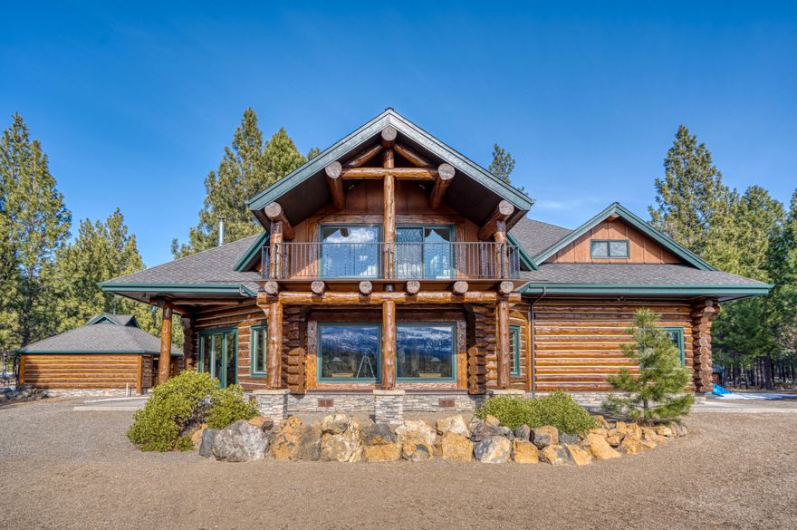 This rare property is a remote private refuge situated within the Deschutes National Forest, yet minutes away from the old western town of Sisters, Oregon. The finishing touches in the house are scheduled for completion June '20. IT IS A 21st CENTURY SANCTUARY - the owner's dreams and supreme devotion created an off grid self sufficient lifestyle with all of the conveniences of modern times! Scenic natural beauty surround this pristine 4000 sq ft log home that is built on a prominent knoll with outstanding views of the Cascade Mountains. The property provides ultimate seclusion while being in close proximity to McKenzie Pass, Metolius-Windigo trail, Black Butte Ranch, Sisters and the heart of Central Oregon. Hiking, biking, touring, climbing, skiing, hunting - recreation abounds here. The private estate includes a 1600 sq ft shop, battery barn with covered parking, firewood storage building and 245 acres of predominately Ponderosa pine forest.