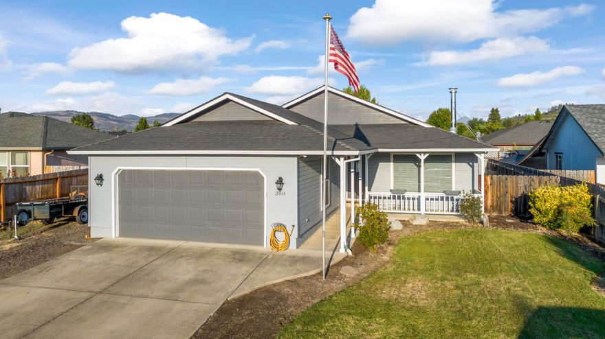 Nice maintained and upgraded home in Eagle Point near golf courses and Oregon adventure! This home has vaulted ceilings, newer central heat and air, brand new wood stove, country porch, fence in back yard with shed and storage and rv, boat or extra parking in Eagle Points beautiful neighborhoods.  Enjoy backyard covered patio and move in! This one won't last long so tour today!