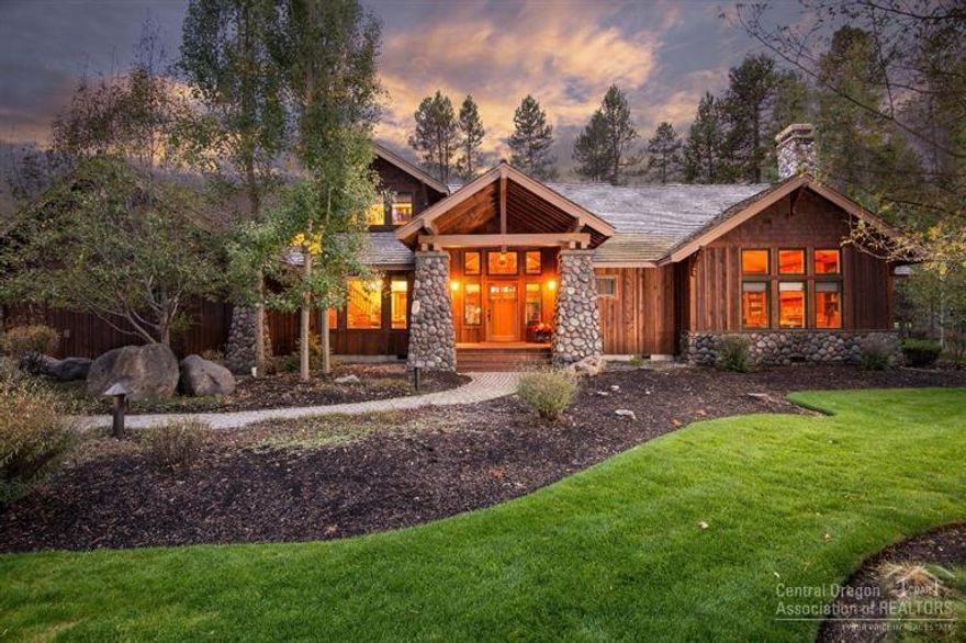 First time on the market elegant, lodge style custom home in the celebrated Crosswater GC, situated on a .65 private acre w/ unobstructed views of the Golf Course, and water. Enduring design & extraordinary craftsmanship is evident from the massive great hall, soaring ceilings, wood beams & custom touches, handsome office/den w/ built-ins, lg. master on the main w/ fireplace, kitchen w/ island & sunny breakfast nook, 4 bedroom, 4 bath, large deck with built-in seating looking over the golf course & pond