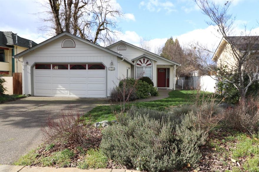 Here's the affordable house you have been looking for located in a great N.E. Grants Pass Neighborhood & school district 7. This attractive 3 bedroom, 2 bath home has a great floor plan. The living room is spacious with a vaulted ceiling and lots of natural light. The kitchen has plenty of cabinetry for storage, gas cook top, refrigerator and dishwasher. The dining area is adjacent to the kitchen for convenience. The large master bedroom has a vaulted ceiling , cozy window seat , access to the patio and master bathroom with tub/shower. Additionally the home has a nice office, indoor laundry and 2 car attached garage. The 5227 sq ft. lot has attractive landscaping in the front and the back yard is set up for relaxation with a low maintenance courtyard garden design which includes a patio & fire pit. Recent upgrades to the home include a new roof and new laminate flooring in the bathrooms. This one checks a lot of the boxes!