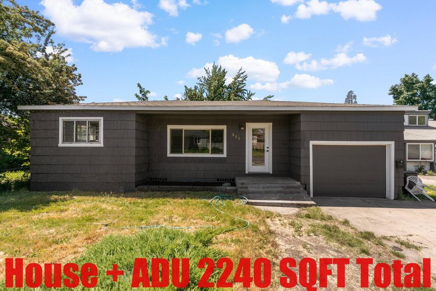 Attention investors! Duplex Alert. This exceptional house features an amazing accessory dwelling (ADU) that not only adds significant value but can generate impressive cashflow. Step inside and be greeted by a recently remodeled interior that exudes modern elegance. The house has been meticulously upgraded with brand new flooring, stunning cabinets, luxurious granite countertops, and a beautifully tiled shower. The fresh coat of paint gives it a crisp and inviting atmosphere, making you feel right at home from the moment you walk through the door. What sets this property apart is the accessory dwelling with alley access that offers endless possibilities. Whether you're looking for a source of passive income or a private space for extended family or guests, this versatile unit has you covered. Imagine the potential of having a dedicated rental unit, Airbnb, or even a home office.