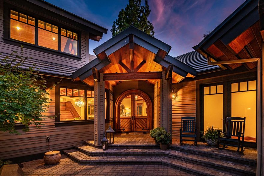 Absolutely beautiful custom home located on the 6th green/7th tee box in Broken Top! Gorgeous mountain views and sunlight fill this SW facing home. Recently remodeled with a fabulous chef's kitchen, reclaimed Italian tile & Brazilian walnut wide plank floors, knotty alder cabinetry, full in floor heating systems, rock fireplaces, gorgeous of built-ins. Each bedroom has its own bathroom with a large bonus room with full wet bar upstairs. Recent outdoor living space added with a fireplace, built-in bbq and a privacy wall. This home is perfect for entertaining and creating family memories!