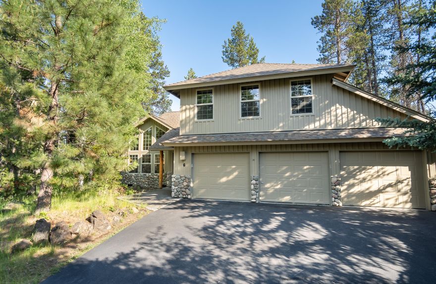 Tucked into a tranquil corner of Sunriver, this spacious 5-bedroom, 3.5-bath home offers the ideal location & the ideal floorplan to create your Sunriver memories! Set at the end of a quiet cul-de-sac near the Deschutes River, this location is ideal for getting away from it all...yet still conveniently connected to all Sunriver has to offer. Step inside to the vaulted great room highlighted by 2-story windows and a river rock gas fireplace. Open kitchen design with center island, plenty of storage + updated KitchenAid range (2020). Out back you'll find a spacious south-facing deck, providing plenty of sunshine whether soaking in the hot tub or reading a book. With two separate suites, one on each floor, the home offers flexibility and privacy for everyone. Triple-car garage provides plenty of room for your toys, plus the third bay has been converted into a secure storage area. Being sold fully furnished with a fresh coat of exterior paint, and a new roof in 2017.