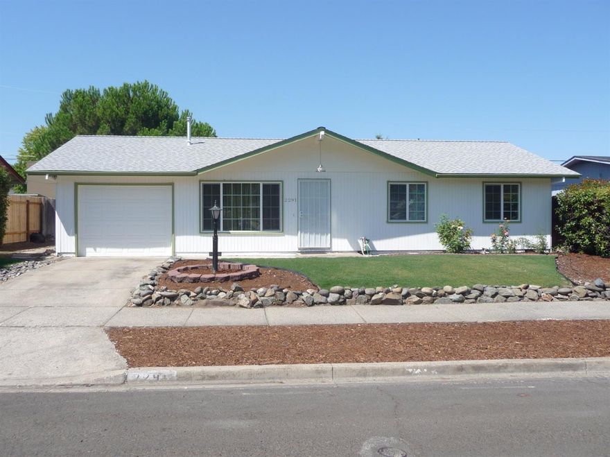 Cute, Clean, and Move in ready! Inviting curb appeal with all new front landscaping welcomes you to this exceptional east side home. Well maintained and updated over the years you'll discover all new vinyl windows, carpet, paint, and six panel doors. Nice floor plan with vaulted ceilings in the great room and modest size bedrooms. Pass through the beautiful french doors and enjoy the spacious family area perfect for get together's. Fully fenced rear yard includes a handy storage shed. Close proximity to schools, shopping, and I-5 access makes this home the complete package!