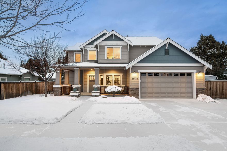 Spacious custom home on a large lot in the desirable Yardley Estates community, with no HOA! This meticulous & stylish, 3-bedroom + office, 2.5 bath home features a great room with hardwood floors, a large dining area, and slider access to a private, fully fenced backyard with mature trees and an expansive paver patio. Thoughtfully designed kitchen has slab granite countertops, a large island with a breakfast bar, pantry & stainless steel appliances. A main-floor office/den and a utility room with storage and sink add convenience. Upstairs, enjoy a bonus loft, two guest bedrooms, and a guest bath with tile finishes. The primary suite offers a spacious layout, walk-in closet, and luxurious bath with a double vanity, tile accents, soaker tub, and tiled shower. RV/boat parking and ample outdoor space with additional storage/shed complete this move-in-ready gem! Close proximity to restaurants/breweries, shopping, schools & parks, with easy access to all of Central Oregon.