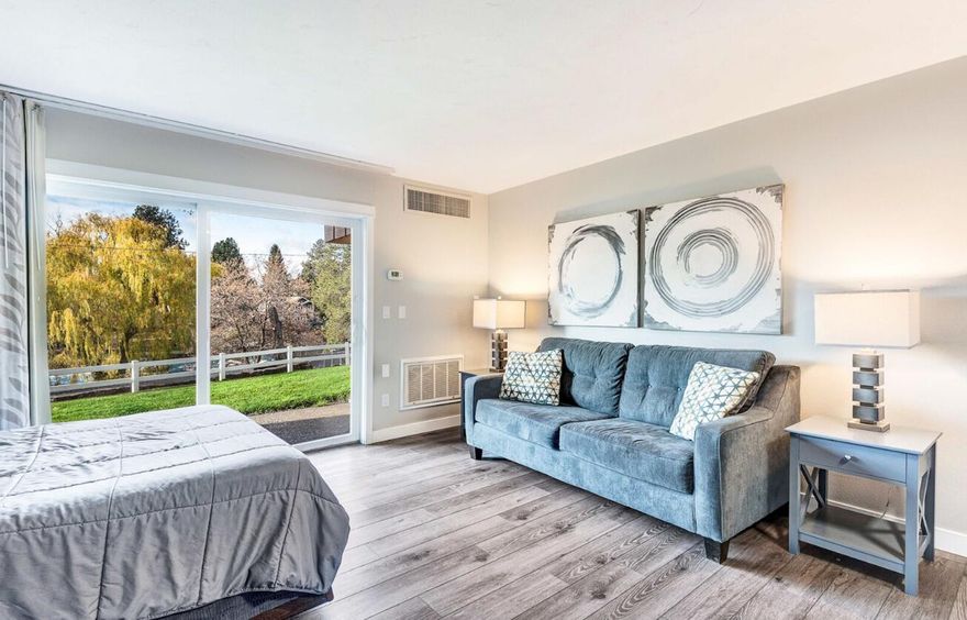 Awesome River front Vacation Rental.  Ground floor, and single level studio.   All remodeled.  Turnkey condo
 that comes furnished.  Great rental history and reviews.   Can be owner occupied or self managed, however there is a great professional manager onsite.  HOA dues cover practically everything: water, sewer, gas, electric, cable and internet. Also covers pool access, exterior maintenance and snow removal.   Call or Text Andy and schedule your showing today!