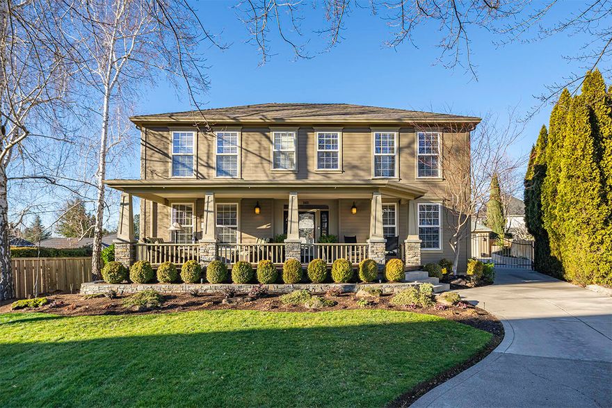 Stunning, one of a kind Craftsman-style estate nestled in one of East Medford's most desirable neighborhoods. Master design & modern luxury are uniquely embodied in this meticulously cared for 4 bed, 2.5 bath home. Open, versatile floorplan w/multiple interior & exterior living spaces, ideal for entertaining! Grand entry staircase w/wrought iron detailing, intricate crown molding & woodwork throughout, soaring ceilings, hardwood floors, & designer lighting are just the beginning. Chef's dream kitchen featuring a HUGE center island w/eating bar, commercial grade appliances, & wall of built-in cabinetry w/amazing storage features. Luxurious master suite w/spacious walk-in closet, dual sink vanity, additional storage vanity, & oversized tile shower. Park-like grounds w/gated entry on nearly a ½-acre. Large IG pool & hot tub, water feature, additional 350 sf pool house, equipment shed, & expansive covered patio. Oversized 3 car garage & gorgeous landscaping on a quiet cul-de-sac.