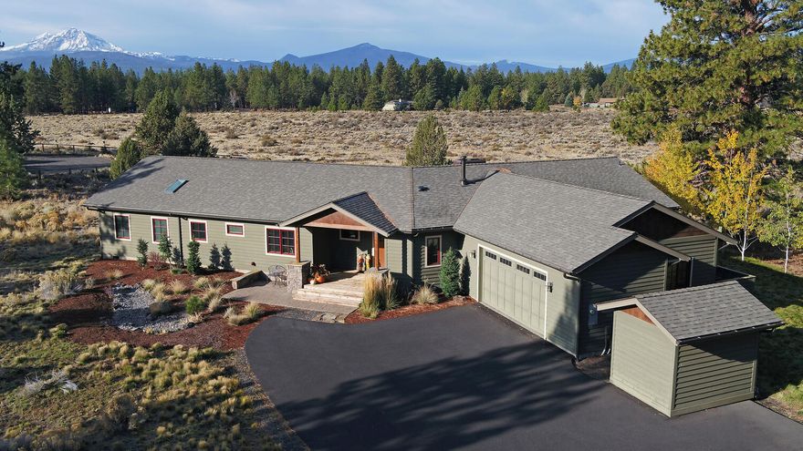 Take advantage of this rare opportunity to own a stunning 2015 single story home on 1.25-acre Cascade Mountain view lot. The home features hardwood, tile and carpeted floors, gourmet kitchen with granite counters and SS appliances. The floor to ceiling stone fireplace is Xtrodinair propane with remote in the Great Room. The bathrooms are beautifully appointed with porcelain tile and quartz counters. The large wood picture windows frame multiple mountain views. Enjoy the sunset on the patio with a fire pit & hot tub all in the privacy of your backyard.