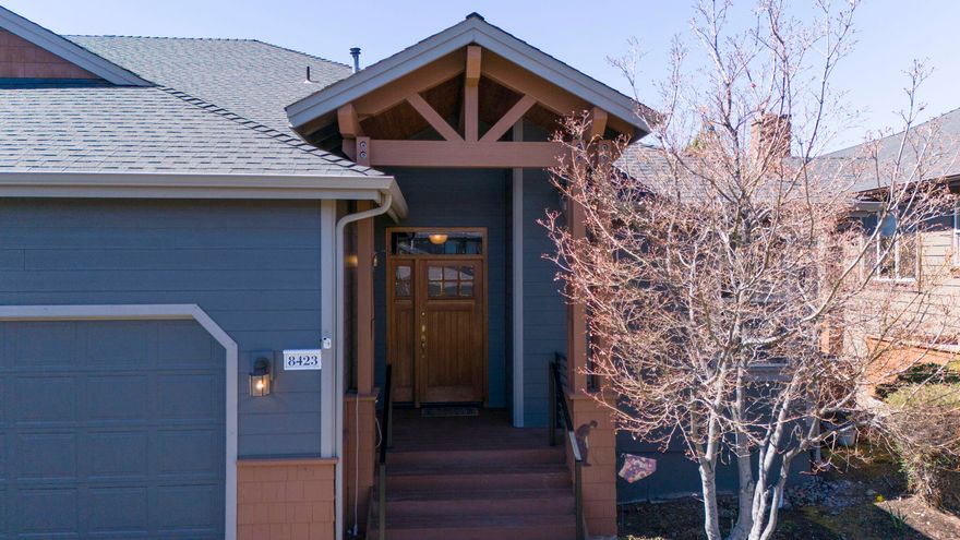 Ascend to your beautiful Eagle Crest townhome.  Take in that peaceful view as you awaken in the morning or relax as the sun sets over the greens from your large picture windows.  This well designed single level home has it all.  With open kitchen/dining and living room areas.  Enjoy a split bedroom floor plan, the primary bedroom/bath are nicely sized with the extras of a jetted tub.  Guest bedrooms are served well with a  Jack N Jill  bathroom.  This 2018 Sq Ft. 3 bed 2 1/2 bath home boasts all that Central Oregon has to offer.  .  Enjoy having  a cool beverage on your  patio with a touch of a button using your high end outdoor motorized awnings.  Bring your clubs, cart and most of  all your heart to your new home in this spectacular golf resort community.