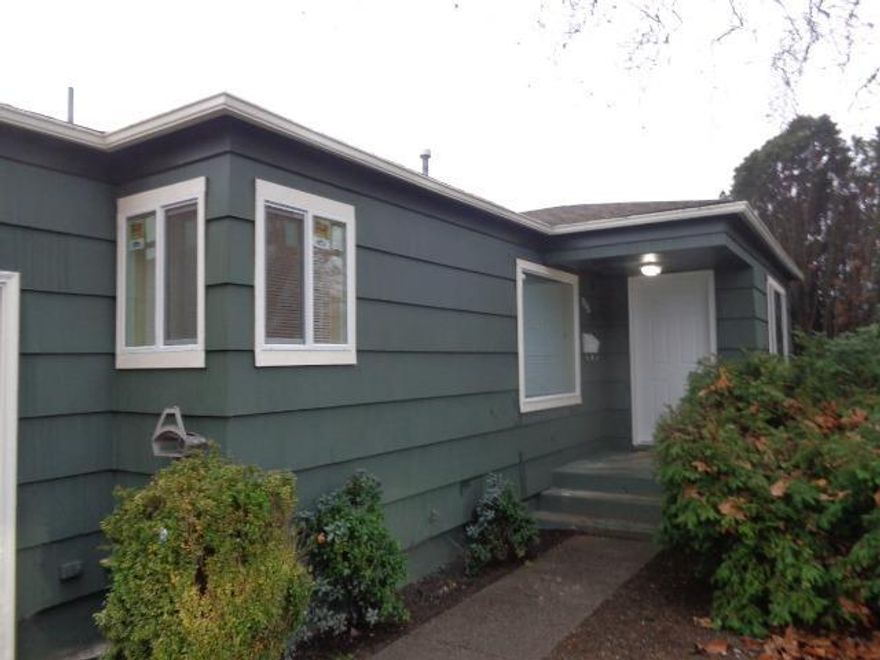 Newly renovated 50's cottage. New interior & exterior paint, new flooring, new appliances, new windows. Cozy Cottage style. Two bedrooms, one bath. Plus a bonus room off kitchen. Then go outside to covered patio, to enjoy outdoor activities. Detached one car, finished garage with alley access. All on .18 acre lot.