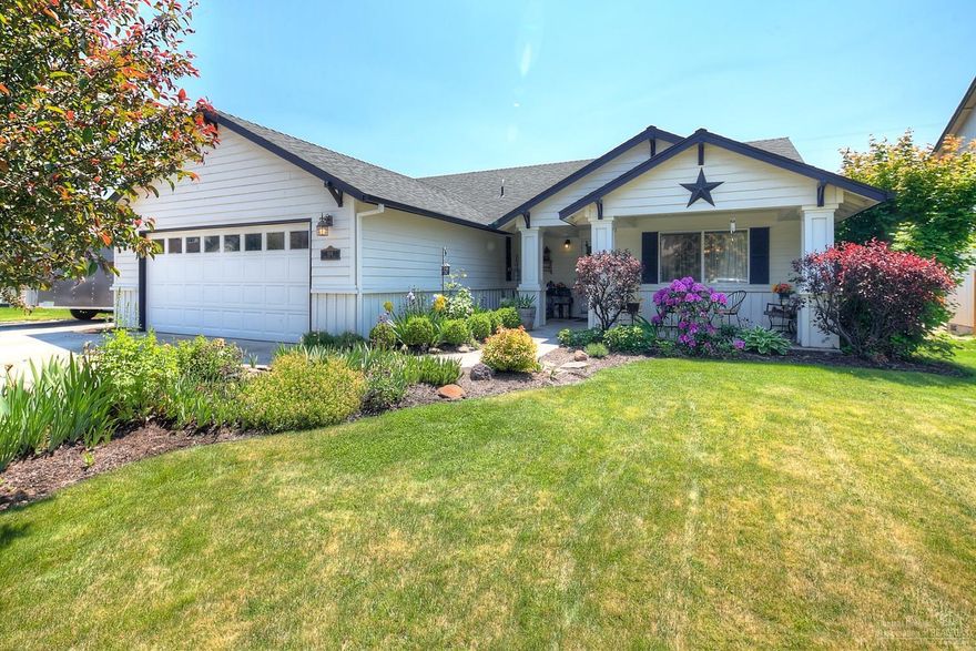 Charming NW Redmond home in the Tom McCall/Elton Gregory school district. Spacious, single level plan w/tons of storage. Vaulted Great Room & large kitchen w/plenty of space for entertaining. Dining & Master Suite expand out to the back patio where you'll enjoy raised flower beds & tidy perennial gardens. Pergola & paver patio made up of original Old Mill District boiler room bricks & timeless memories. Covered front patio, RV area w/concrete slab. No neighbors behind you, this one won't last - call today!