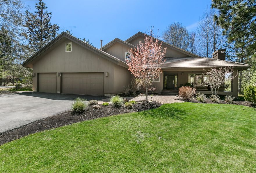 Enjoy Cascade Mt views in Sunrise Village from this gorgeous home, on nearly an acre. This hidden gem of a neighborhood offers tennis courts, walking paths, a pool and hot tub and clubhouse for large gatherings. Nestled between Century drive that gets you to the mountains and the Deschutes river, your outdoor playground awaits you. This cozy yet stylish home offers a quiet location, chef's kitchen with 6 burner stove, cabinet panel fridge, super functional island that opens to a great room and backyard, perfect for entertaining. Large bonus room offers separation from the formal living room and plenty of space for a pool table and games galore. Primary suite is beautifully appointed with mountain views, his/hers walk-in closet, soaking tub and separation from jr suites. Enjoy the large, flat back yard w/ a fire pit, gazebo and lots of room to kick a soccer ball. Oversized 3 car garage offers abundant storage space for all your toys. .93 of an acre + location = UNICORN