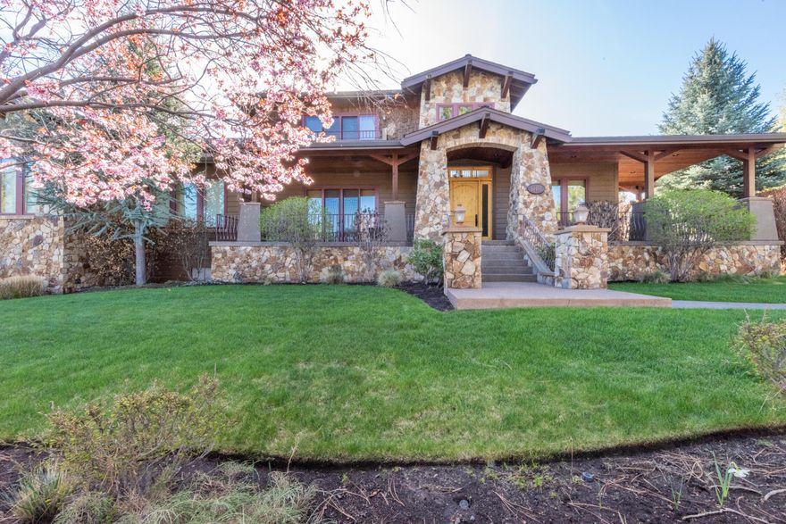 This timeless custom home offers equal parts refinement and comfort, livability and accessibility. Perched on a .65 acre lot within The Parks, this neighborhood is highly coveted for its green spaces, pool, sport court, proximity to trails, in-town amenities, and so much more. Here, distinguishing features reflect in the abundant windows, seamless connection to outdoor spaces, and rustic warmth from the stone detail creating an exquisite focal point. Intentionally designed for entertaining, the spacious Chef's kitchen with double islands centers at the heart of the home, wi outdoor access to a large private exterior patio with stone fireplace and yard beyond. Offering versatility and privacy, find the primary bedroom and full guest suite on first floor, and three additional bedrooms with jack & jill baths upstairs, as well as a 600 SF ADU over the detached oversized garage. A truly unique opportunity delivering a lifestyle of relaxation and recreation. Seller carry terms available.