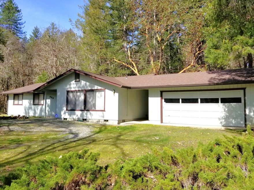 This well-built and well-maintained single level, 1370sf  home that sits on a level, 2.5 wooded acres in a very quiet neighborhood.  Built in 1989 the home has 3 bedrooms, 2 baths, separate laundry room. Heating and cooling is by a heat pump.  All appliances are included.  The 2 car garage is extra large and is attached by a breeze-way with easy access to house through laundry room.  There is a concrete patio behind the home, circular driveway and plenty of room for RV parking.  There is a 12'x16' shop/storage building behind the garage,  Septic recently pumped and inspected, well test recently done showing 16.3 GPM.  Full home inspection also recently done. Most all the items in the house will stay with the house if Buyers want them.